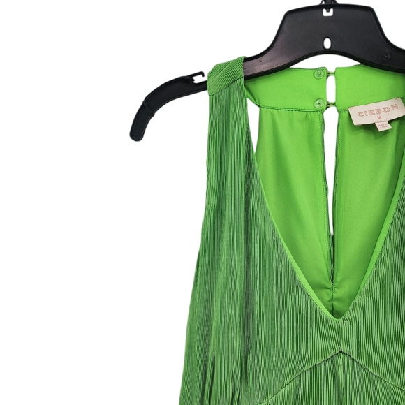 Ciebon Women's 100% Polyester Deep Plunge Halter Mini Dress - M - Picture 2 of 7